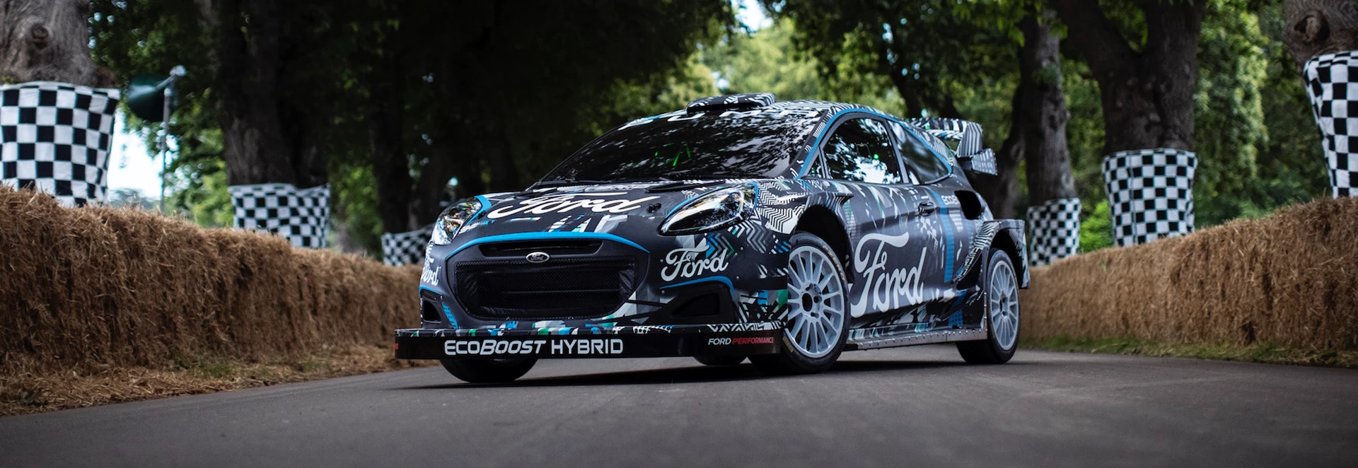 M-Sport Ford Puma Rally1 WRC Prototype showcased at Goodwood Festival of Speed 